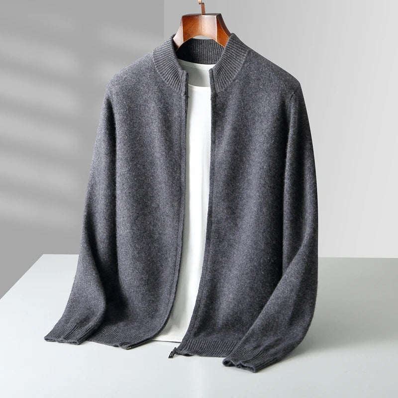 Eastbourne™ | Luxe Merino Zip Cardigan for Men