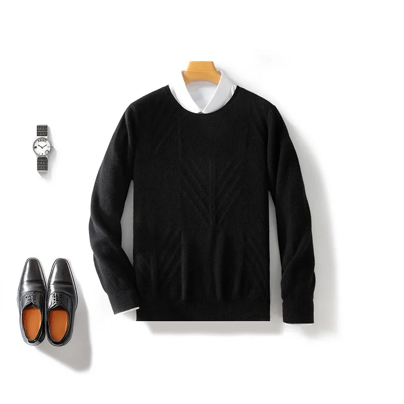 Bramwell Pure Merino Wool Patterned Sweater