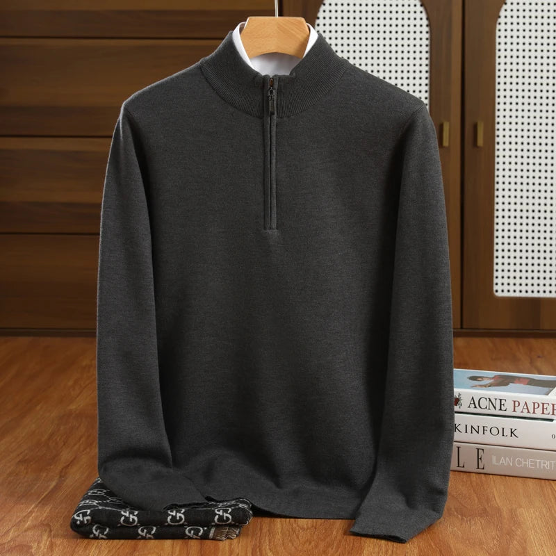 Hughes Half-Zip Merino Merino Wool Sweater