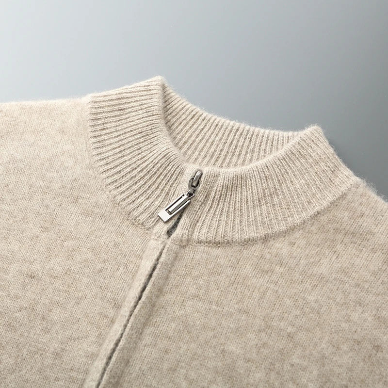 Eastbourne™ | Luxe Merino Zip Cardigan for Men