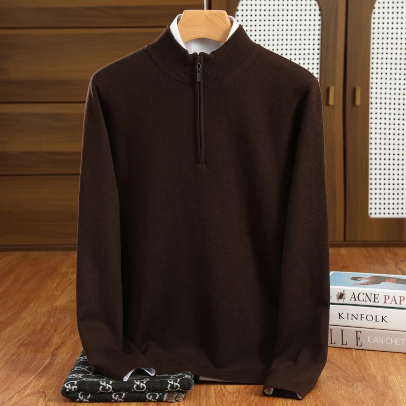 Hughes Half-Zip Merino Merino Wool Sweater