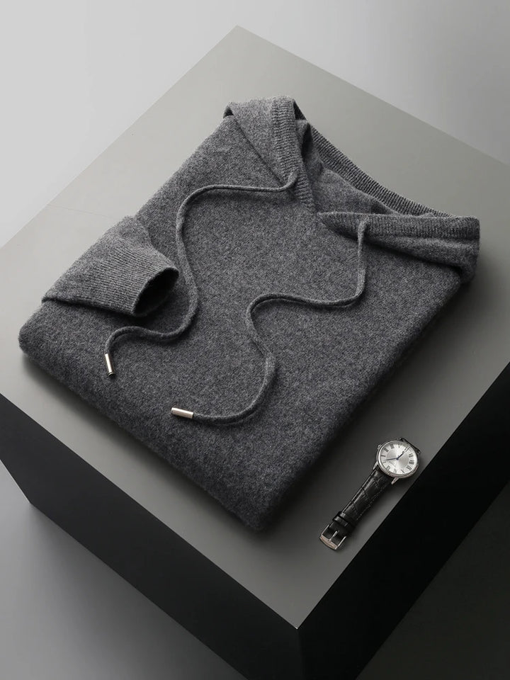 Kensington Row™ | Pure Cashmere Knit Hoodie for Men