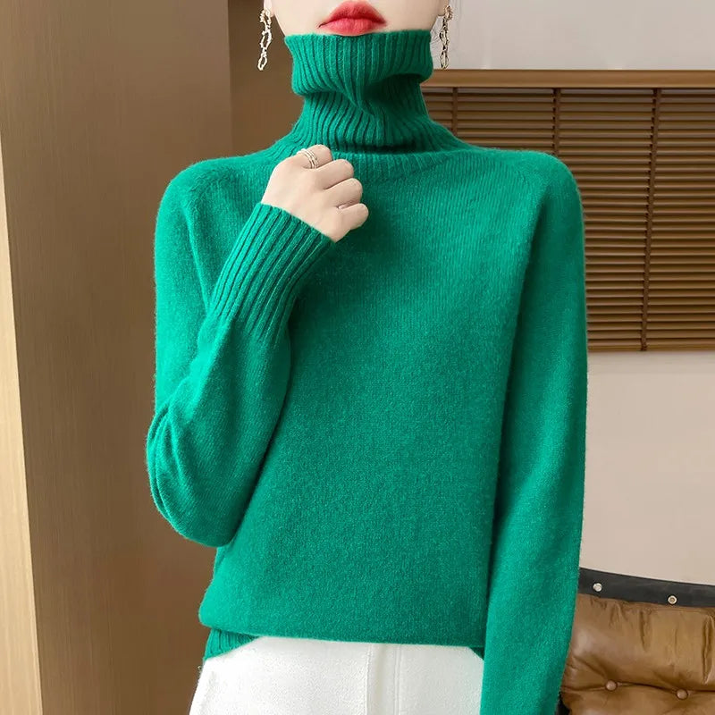 Roselyn London | Cashmere Ribbed Turtleneck