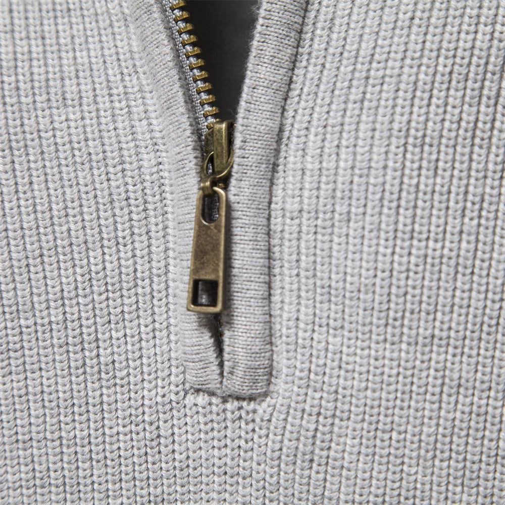 Harrington & Co.™ | Luxe Wool Half-Zip Jumper for Men