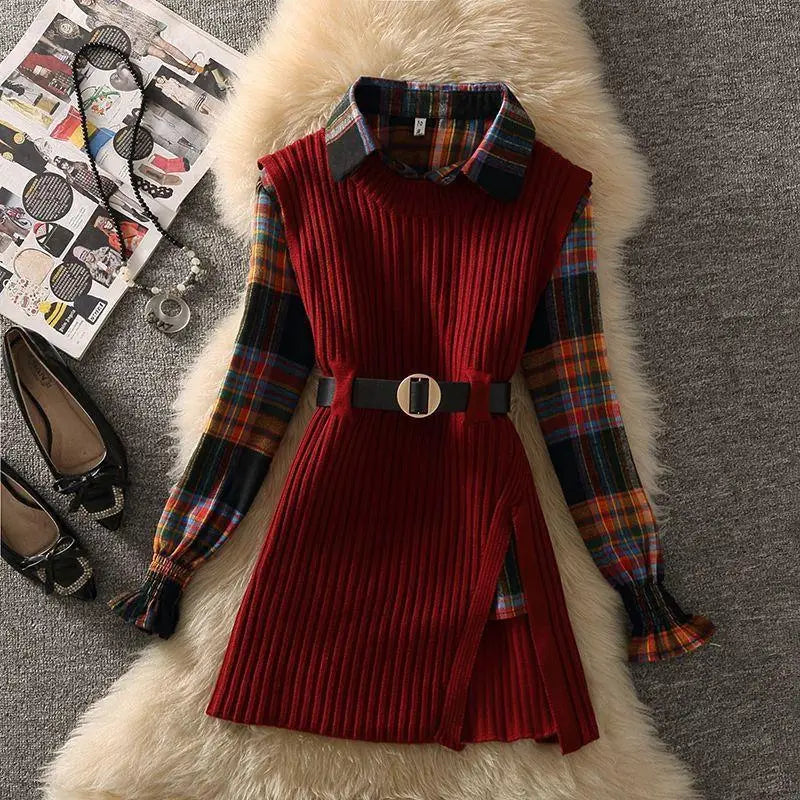 Ameline London | Plaid & Pleat 2 Piece Set