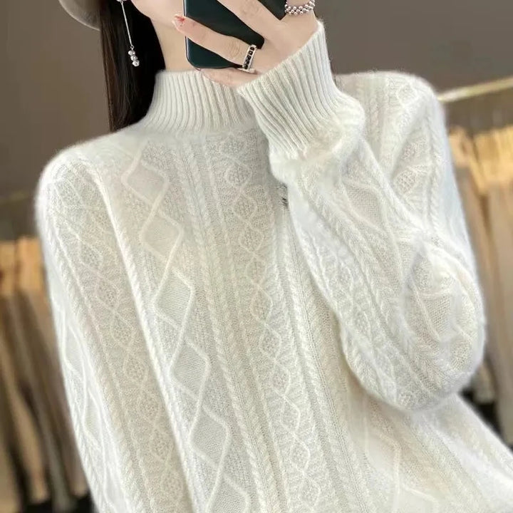 Clarisse London | Cashmere Patterned Knit Sweater