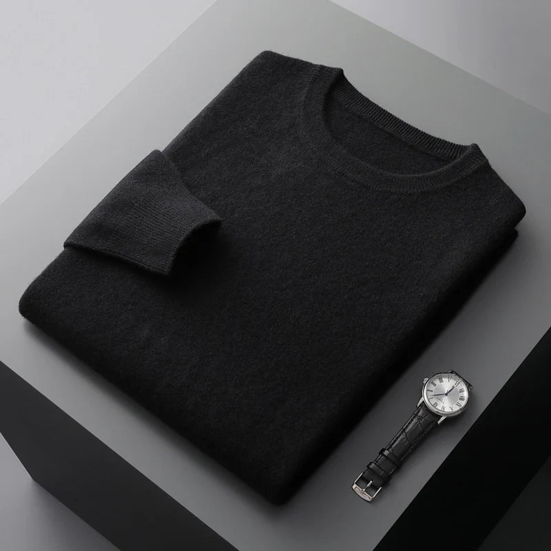 Kensley London™ | Luxe Merino Crew Neck Jumper for Men