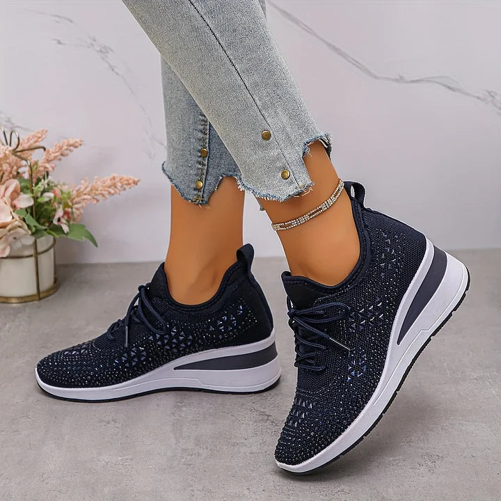 Maribel – Orthopaedic Trainers with Sparkling Rhinestones