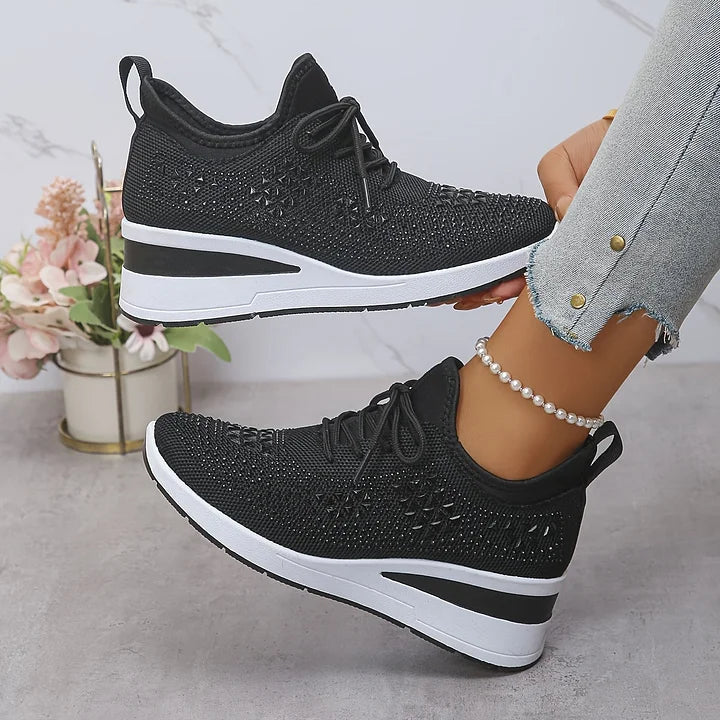 Maribel – Orthopaedic Trainers with Sparkling Rhinestones