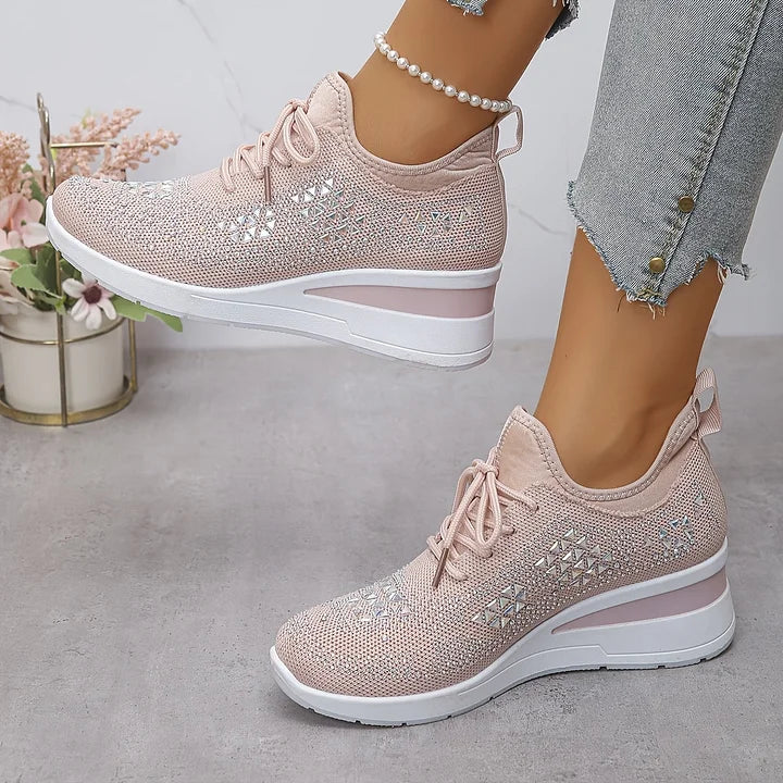 Maribel – Orthopaedic Trainers with Sparkling Rhinestones