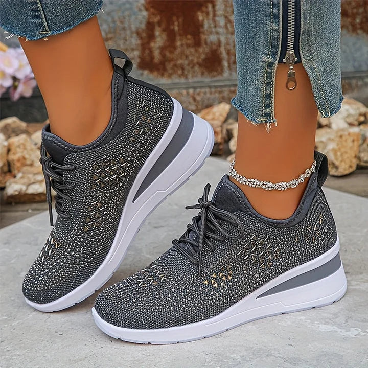 Maribel – Orthopaedic Trainers with Sparkling Rhinestones