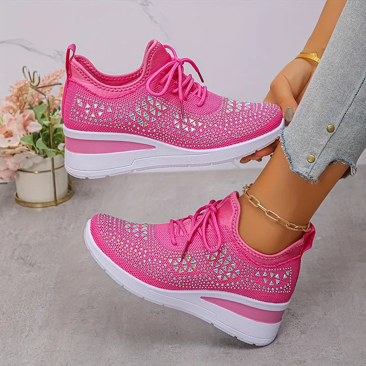 Maribel – Orthopaedic Trainers with Sparkling Rhinestones