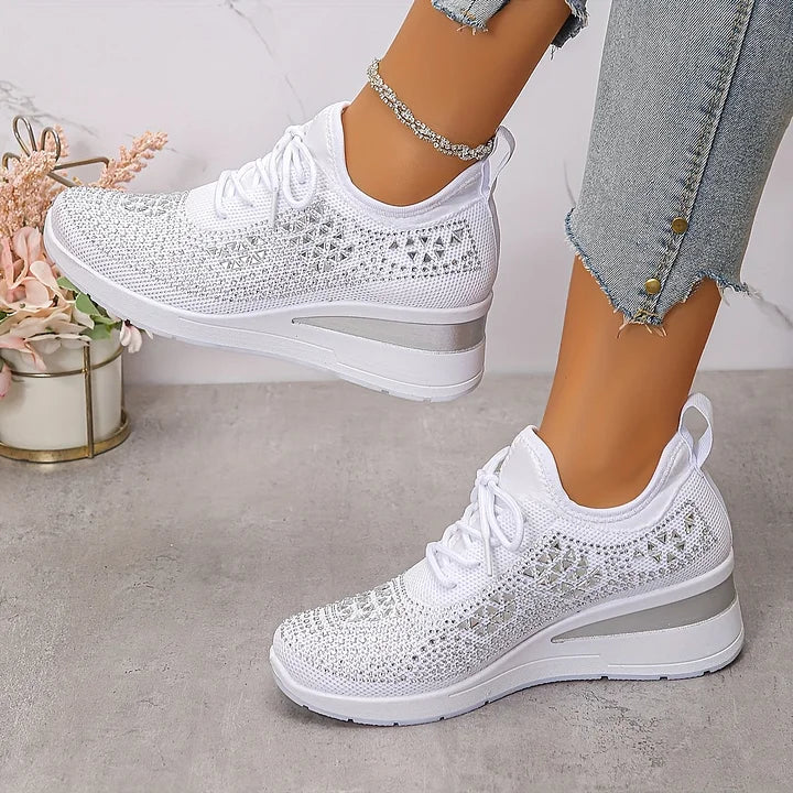Maribel – Orthopaedic Trainers with Sparkling Rhinestones