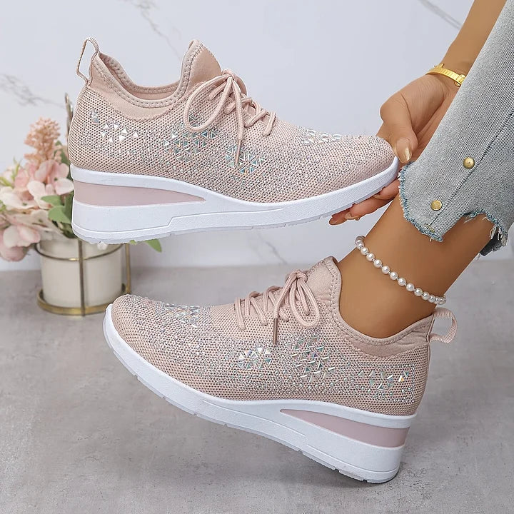 Maribel – Orthopaedic Trainers with Sparkling Rhinestones