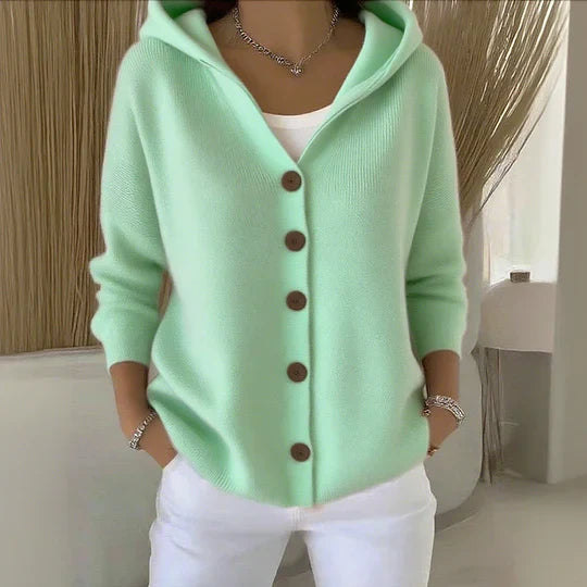Selina | Trendy Knitted Cardigan with Hood