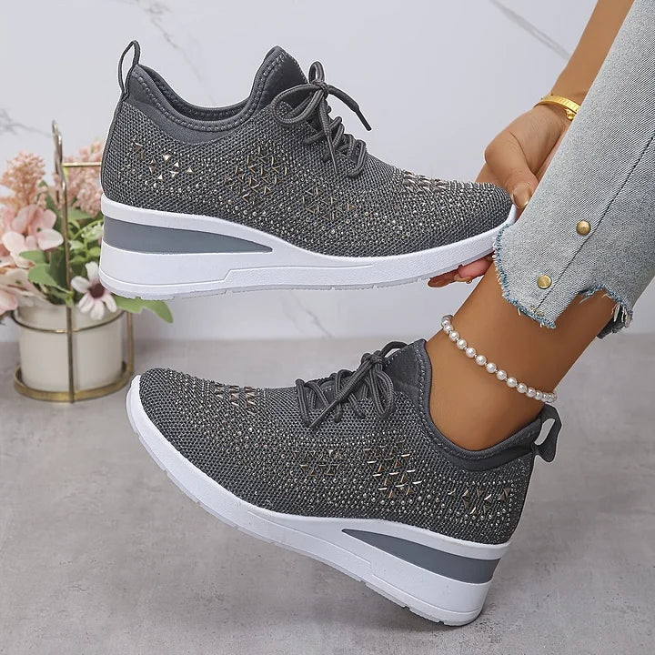Maribel – Orthopaedic Trainers with Sparkling Rhinestones